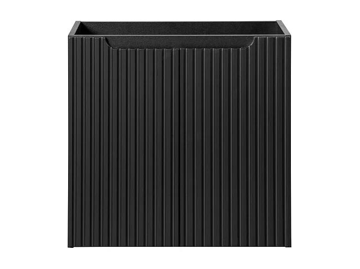 Meuble sous vasque de salle de bain VANO – 2 portes – Noir mat – L60 × P39 × H57 cm – À suspendre