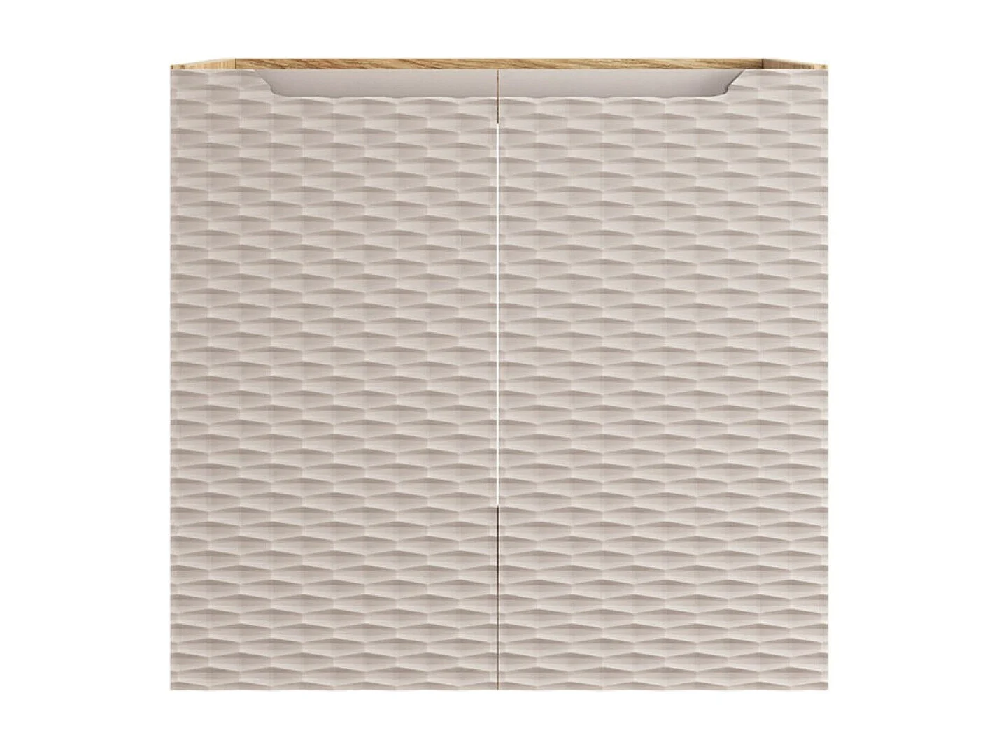 Mobile sotto lavabo YOKA – Beige e quercia chiara 60 cm