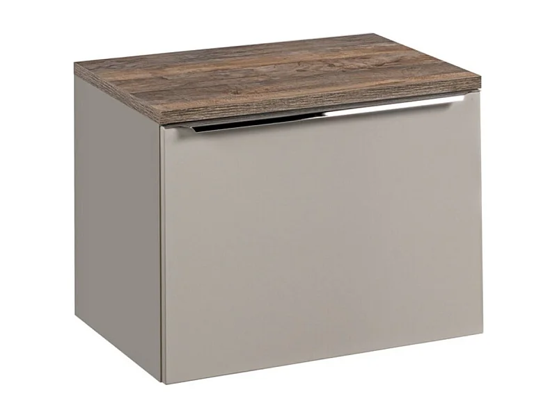 Ensemble de salle de bain VANTA taupe : meuble sous vasque 60cm + plan vasque