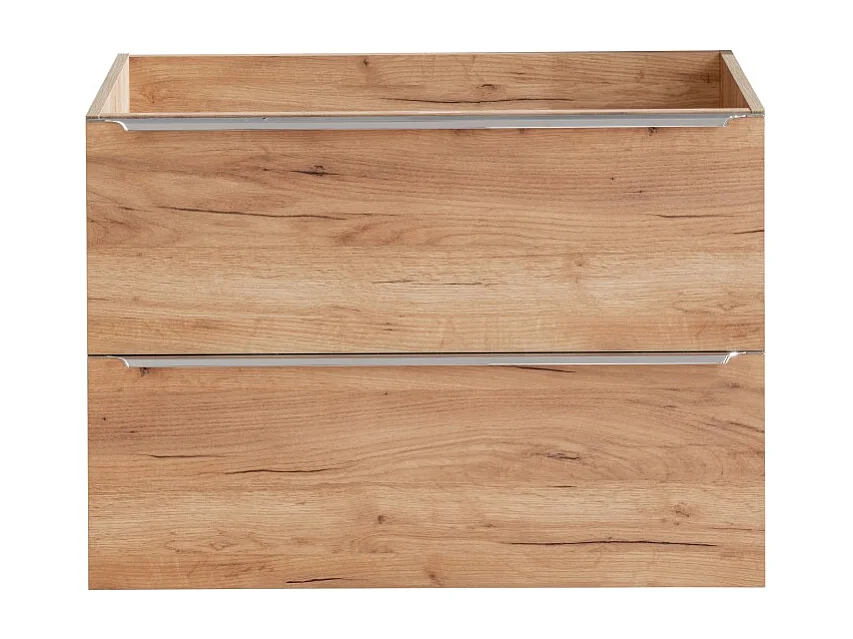 Meuble sous vasque NALYA 80 cm – Chêne clair – Rangement suspendu au design naturel