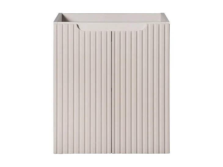 Meuble sous vasque VANO 50 cm – 2 portes – Coloris marron congo – L50 × P39 × H57 cm – À suspendre