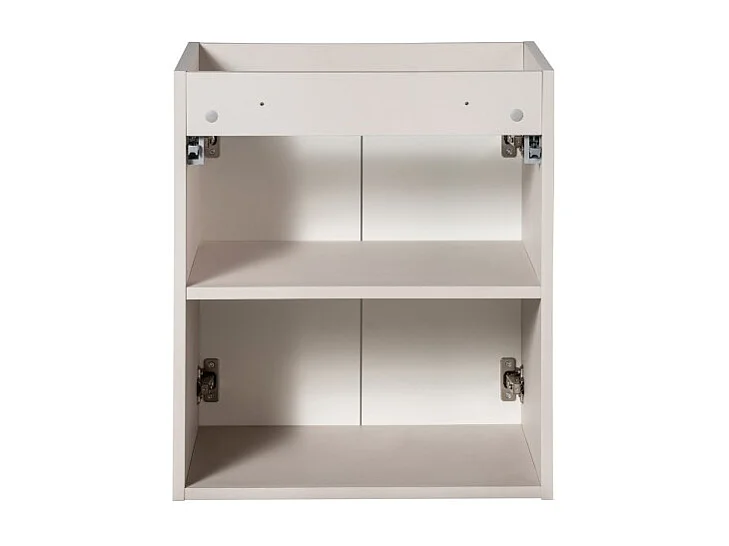 Meuble sous vasque VANO 50 cm – 2 portes – Coloris marron congo – L50 × P39 × H57 cm – À suspendre