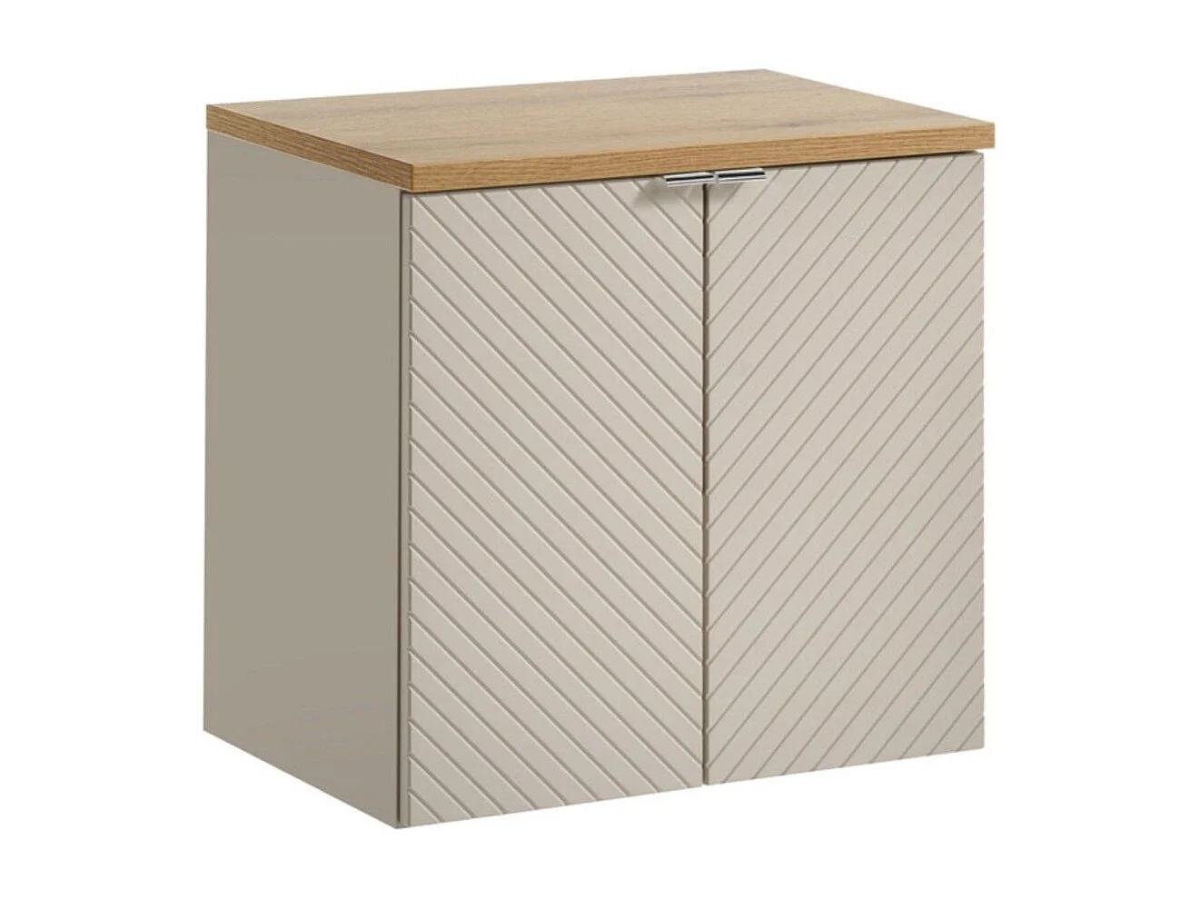 Conjunto para baño AOKI: mueble bajo lavabo con armarios 60cm + encimera de lavabo de roble