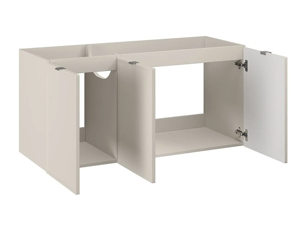 Conjunto de baño BRAZZA: muebles bajo lavabo con armarios de 140cm con nichos visibles + encimera para lavabo