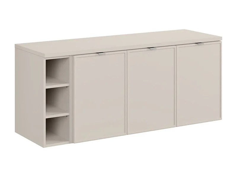 Conjunto de baño BRAZZA: muebles bajo lavabo con armarios de 140cm con nichos visibles + encimera para lavabo