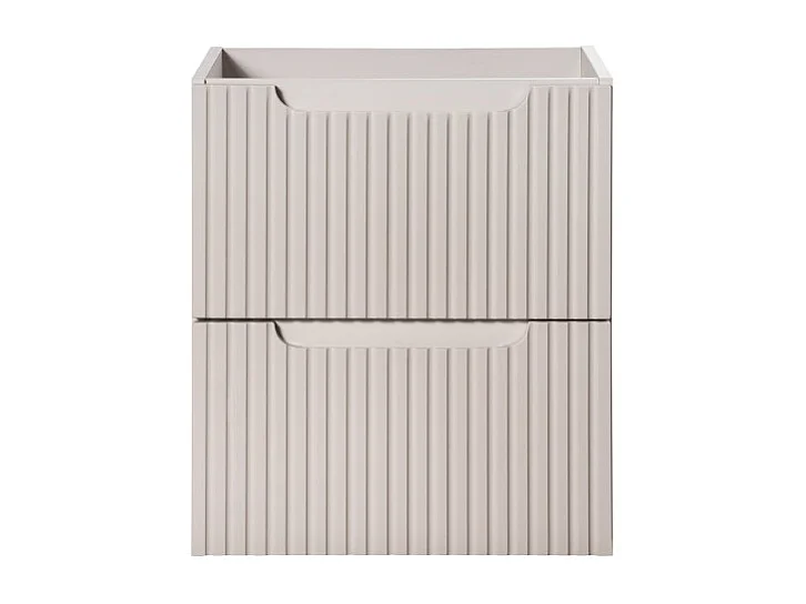 Meuble sous vasque VANO 50 cm – 2 tiroirs – Marron congo mat – L50 × P39 × H57 cm – À suspendre