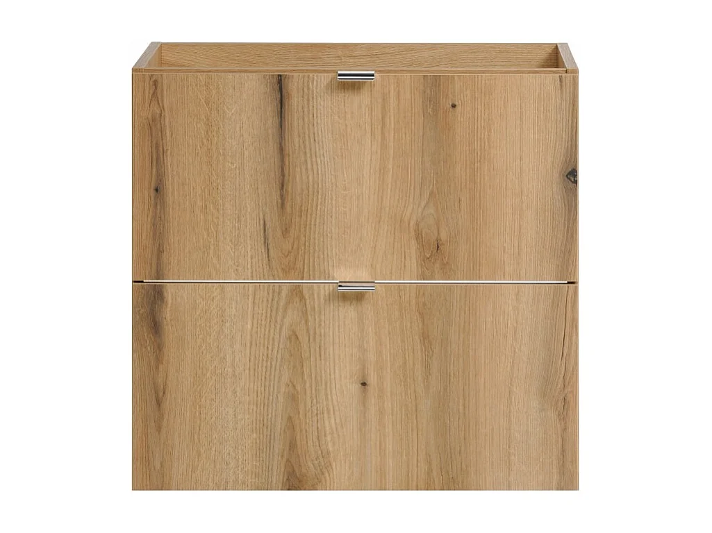 Meuble sous vasque VANO – 2 tiroirs – Coloris chêne – L60 × P57 × H39 cm – À suspendre