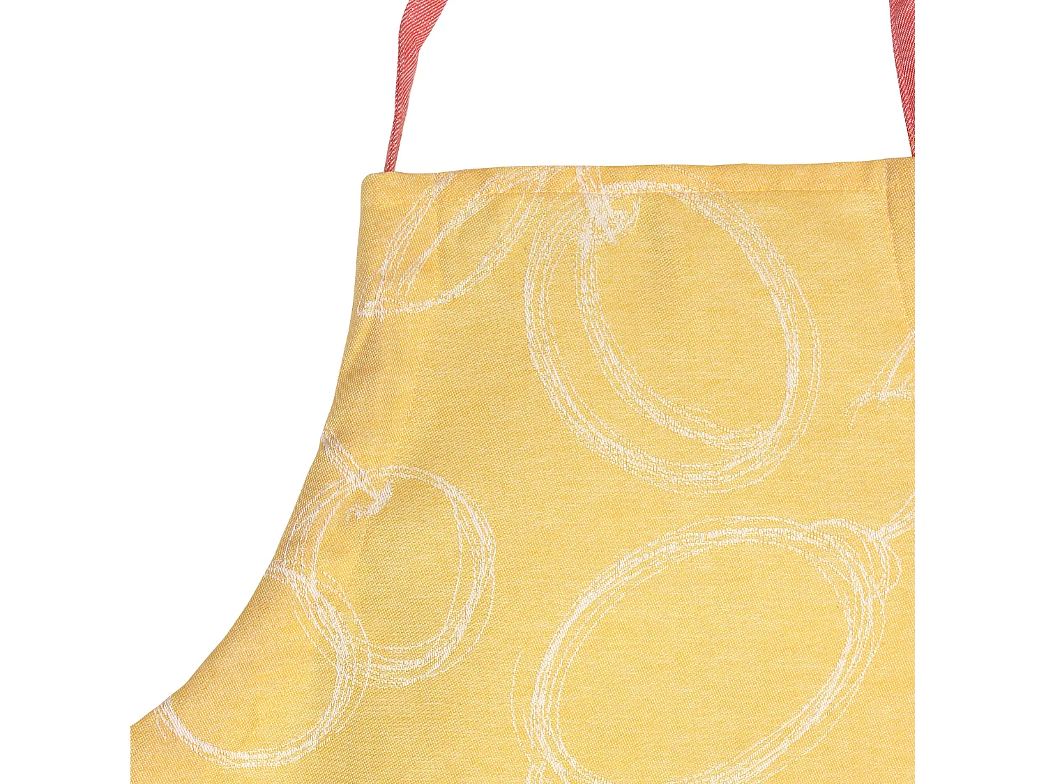 Tablier de cuisine 60x90 cm toile coton LINE Orange