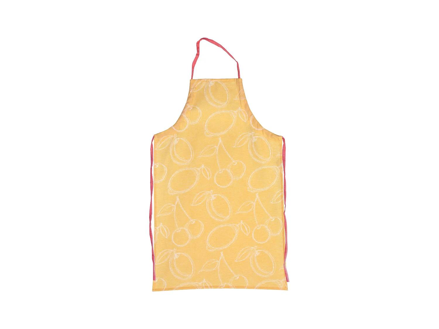 Tablier de cuisine 60x90 cm toile coton LINE Orange