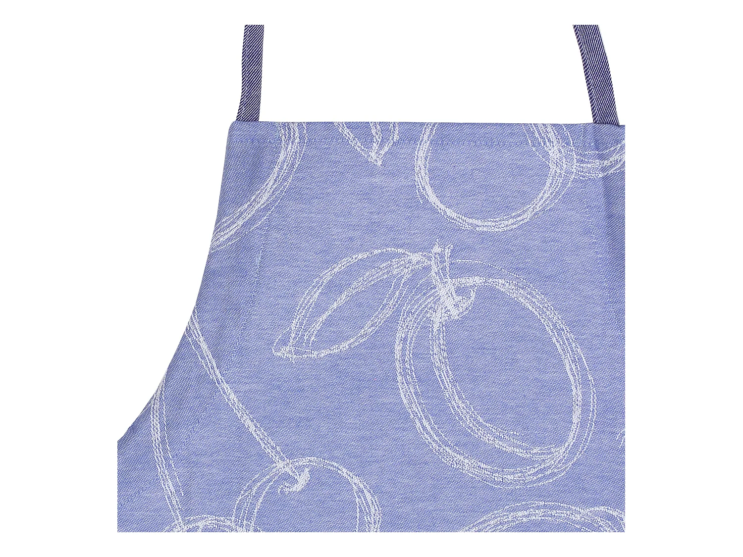 Tablier de cuisine 60x90 cm coton LINE Bleu