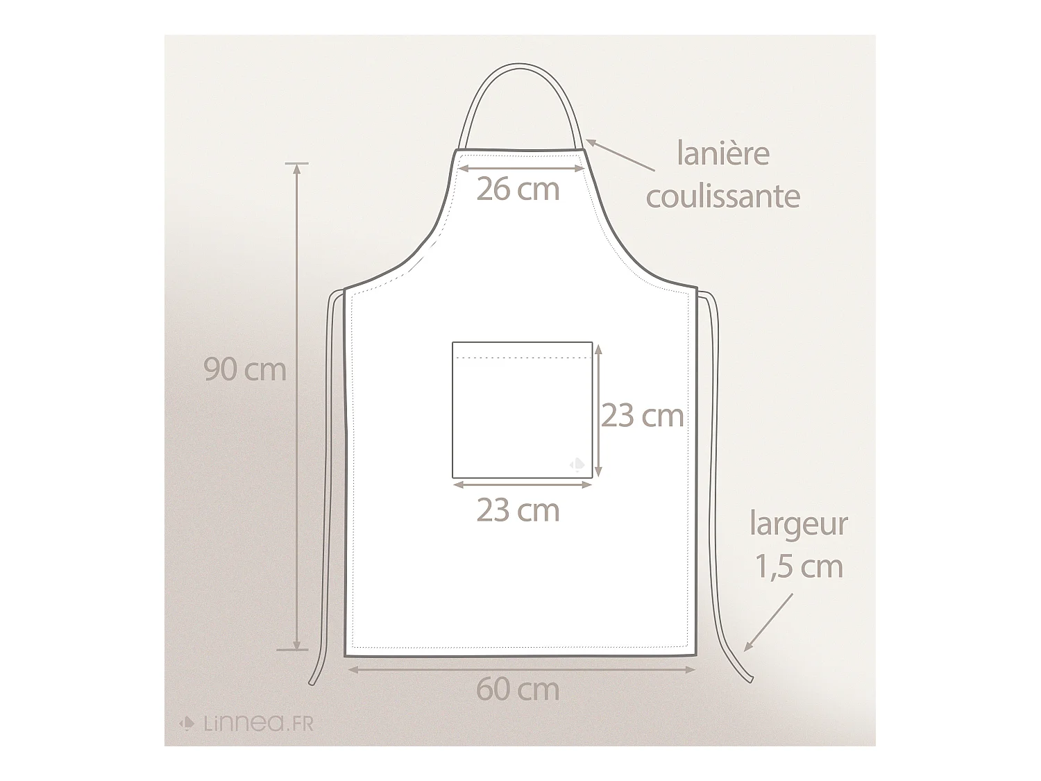 Tablier de cuisine 60x90 cm toile coton PURE KITCHEN APRON Pistache