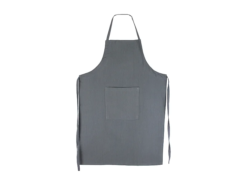 Tablier de cuisine 60x90 cm toile coton PURE KITCHEN APRON Gris