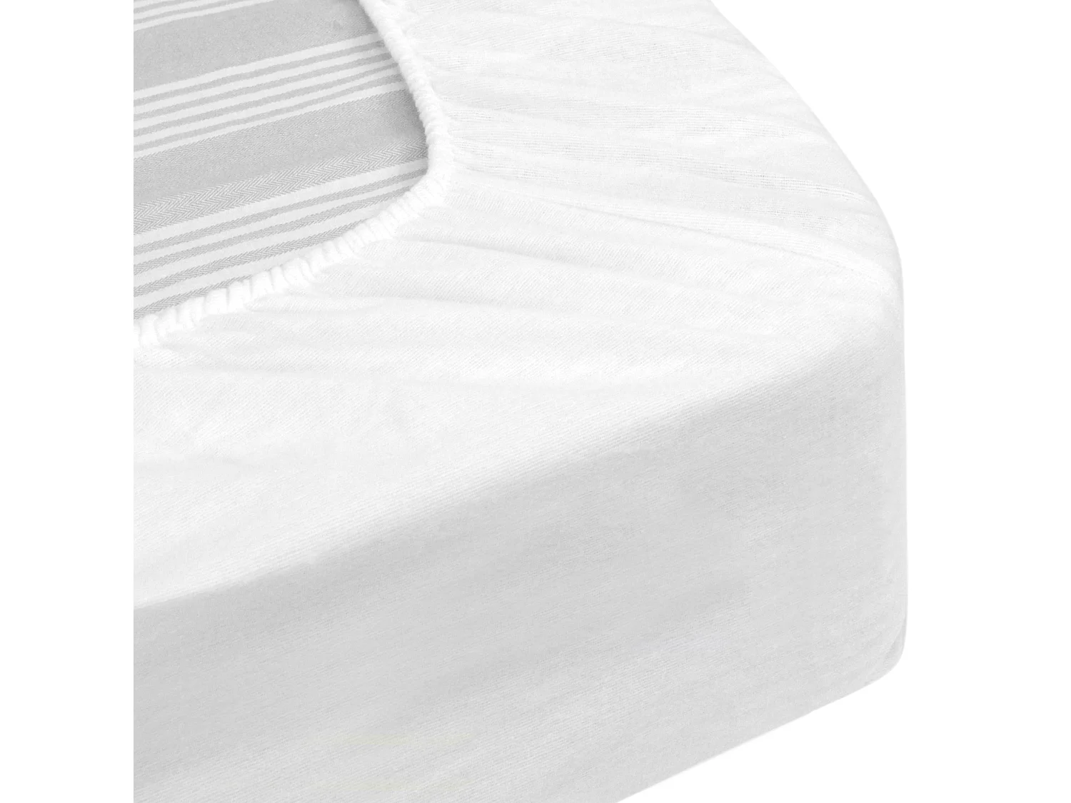 Protège matelas 180x200 cm Bonnet 40cm AUBIN coton gratté 2 faces environ 220g/m²