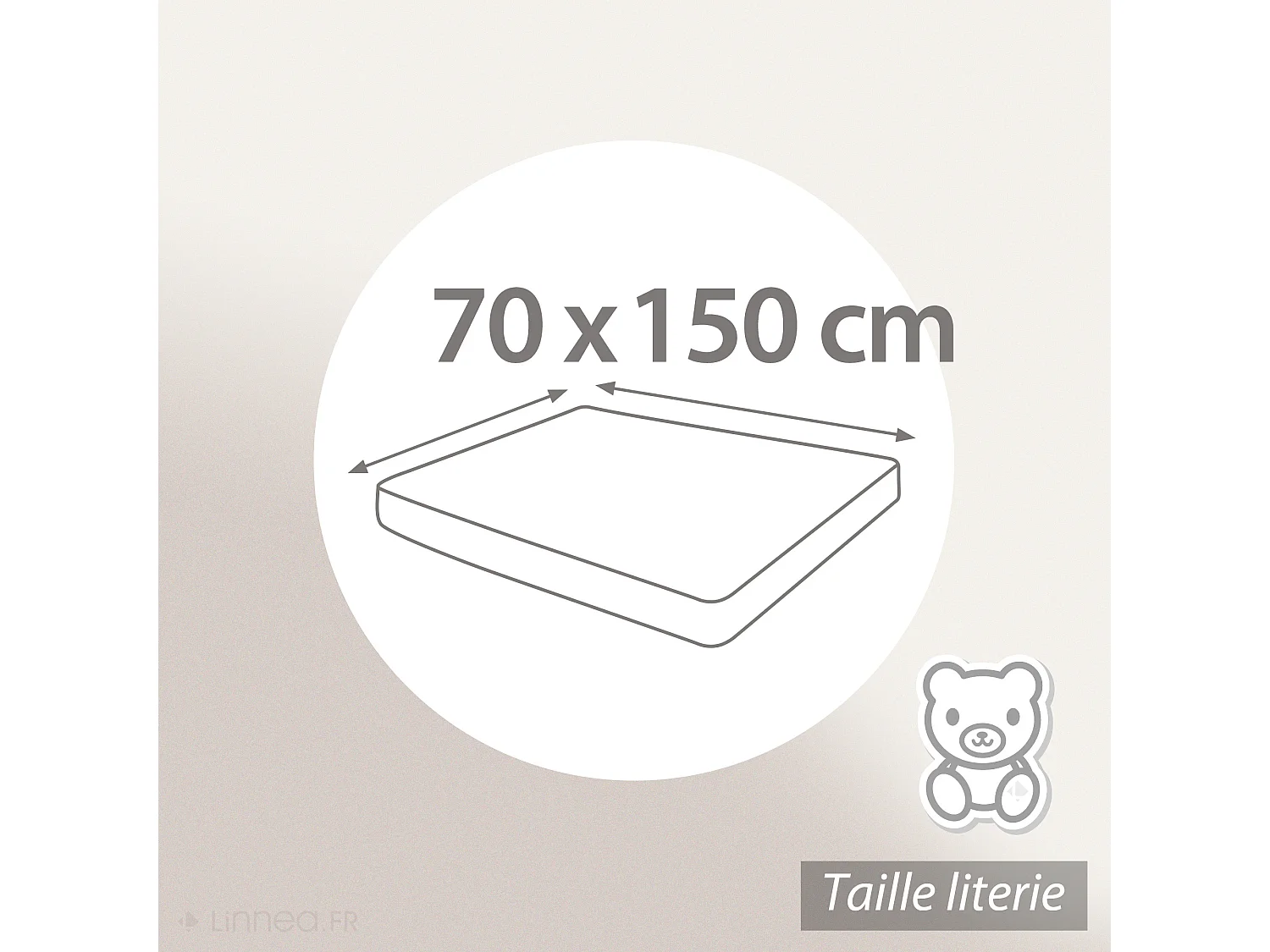 Alèse plate imperméable ARNON 70x150 cm molleton coton contrecollé polyuréthane