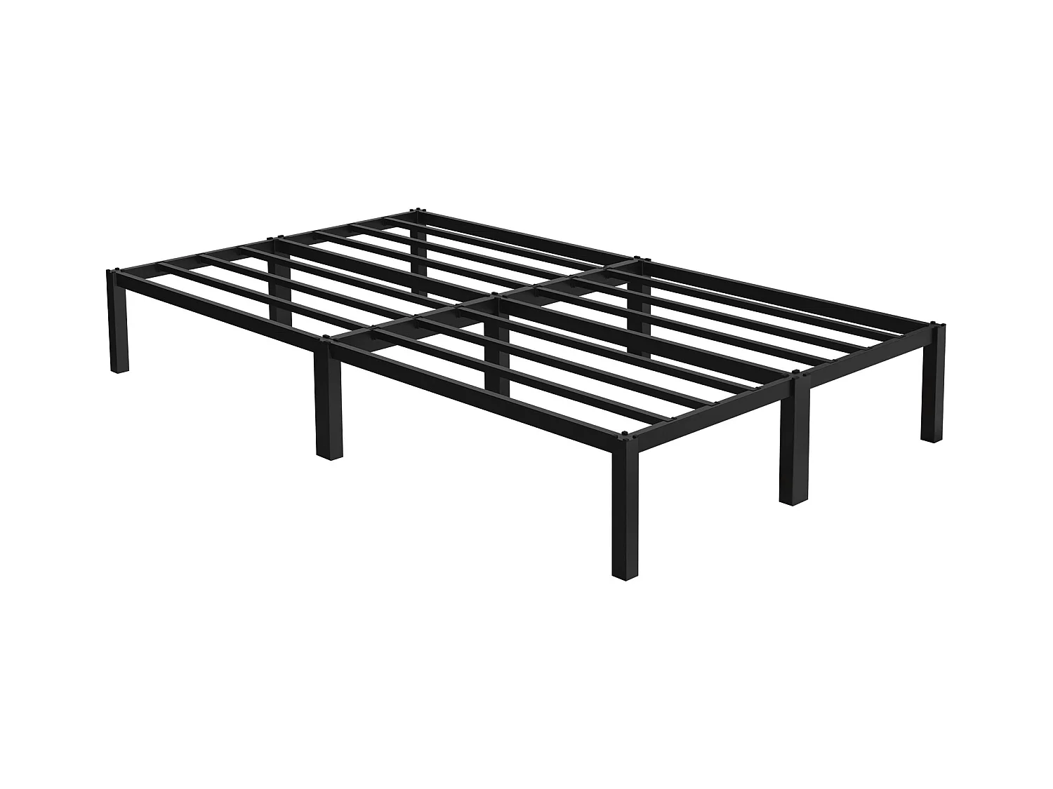 Cadre de lit en acier sommier à lattes noir moderne 120x200 cm ML-DESIGN