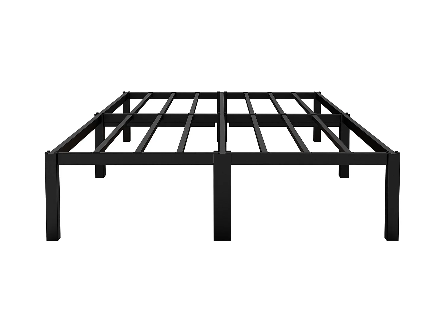 Cadre de lit en acier sommier à lattes noir moderne 120x200 cm ML-DESIGN