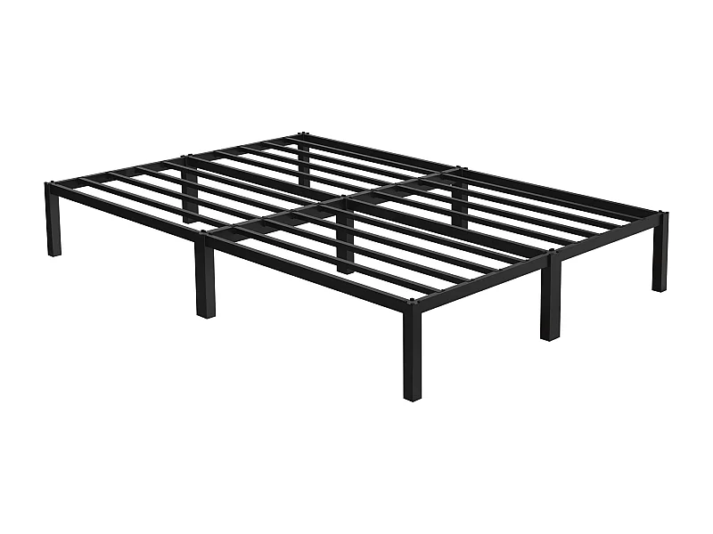 Rete a doghe in acciaio moderna camera da letto nera 140x200 cm ML-DESIGN