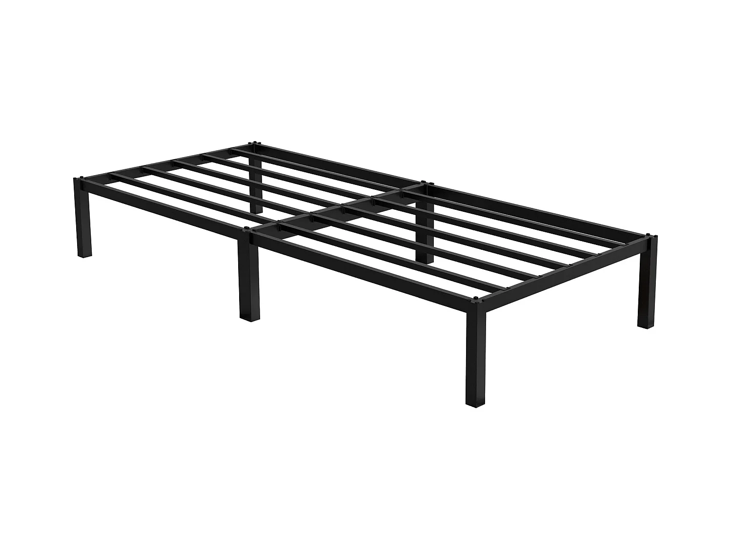 Rete in acciaio a doghe nera per camera da letto moderna 90x200 cm ML-DESIGN