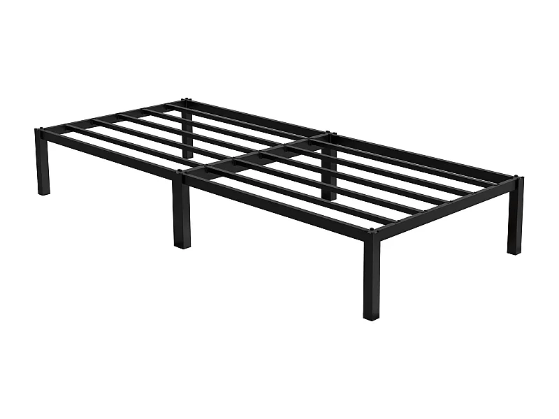 Rete in acciaio a doghe nera per camera da letto moderna 90x200 cm ML-DESIGN