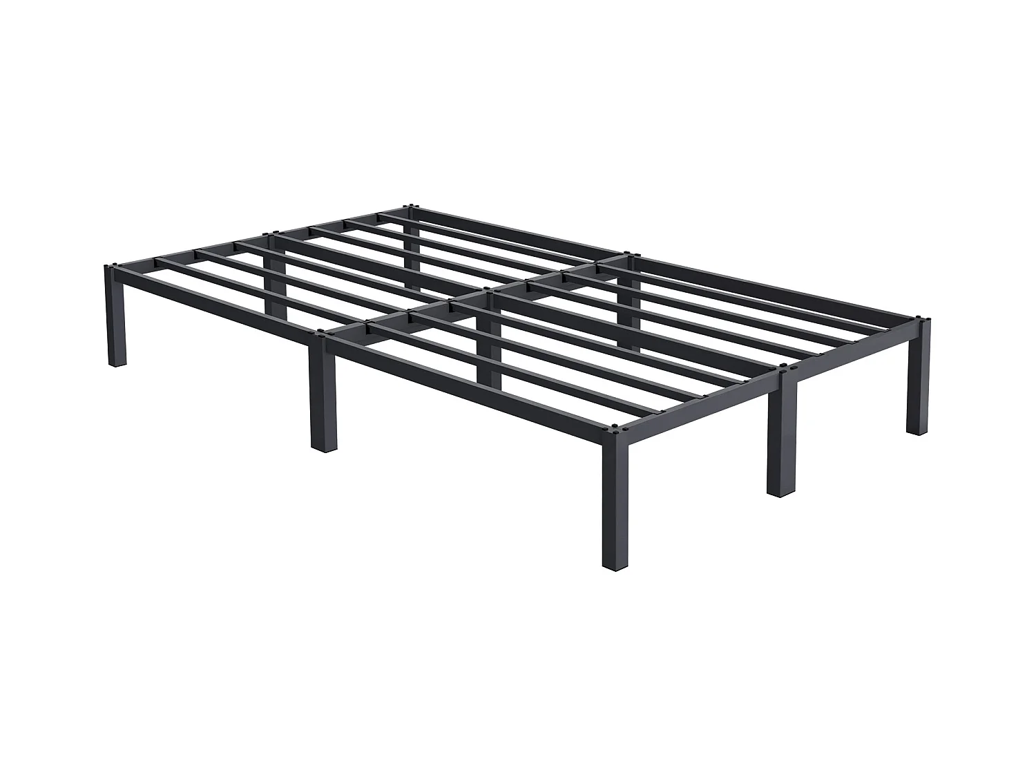 Cadre de lit en acier sommier à lattes anthracite 120 x 200 cm ML-DESIGN