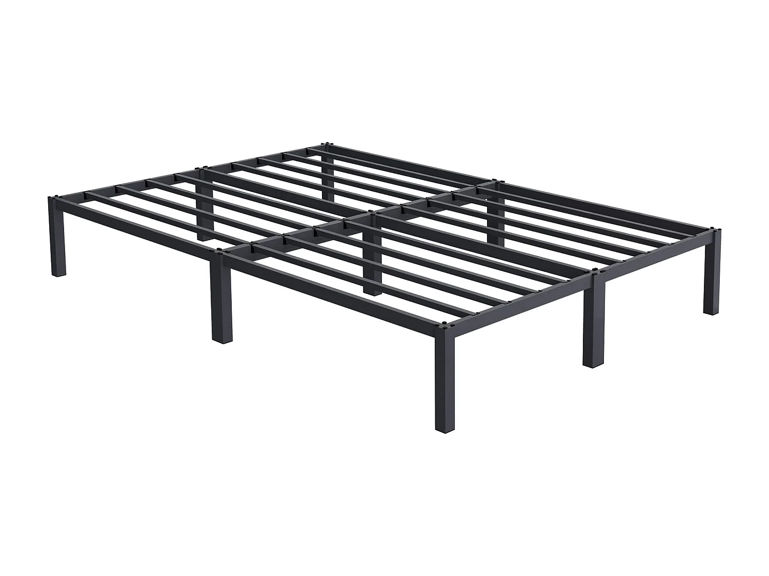 Cadre de lit en acier sommier à lattes anthracite 140 x 200 cm ML-DESIGN