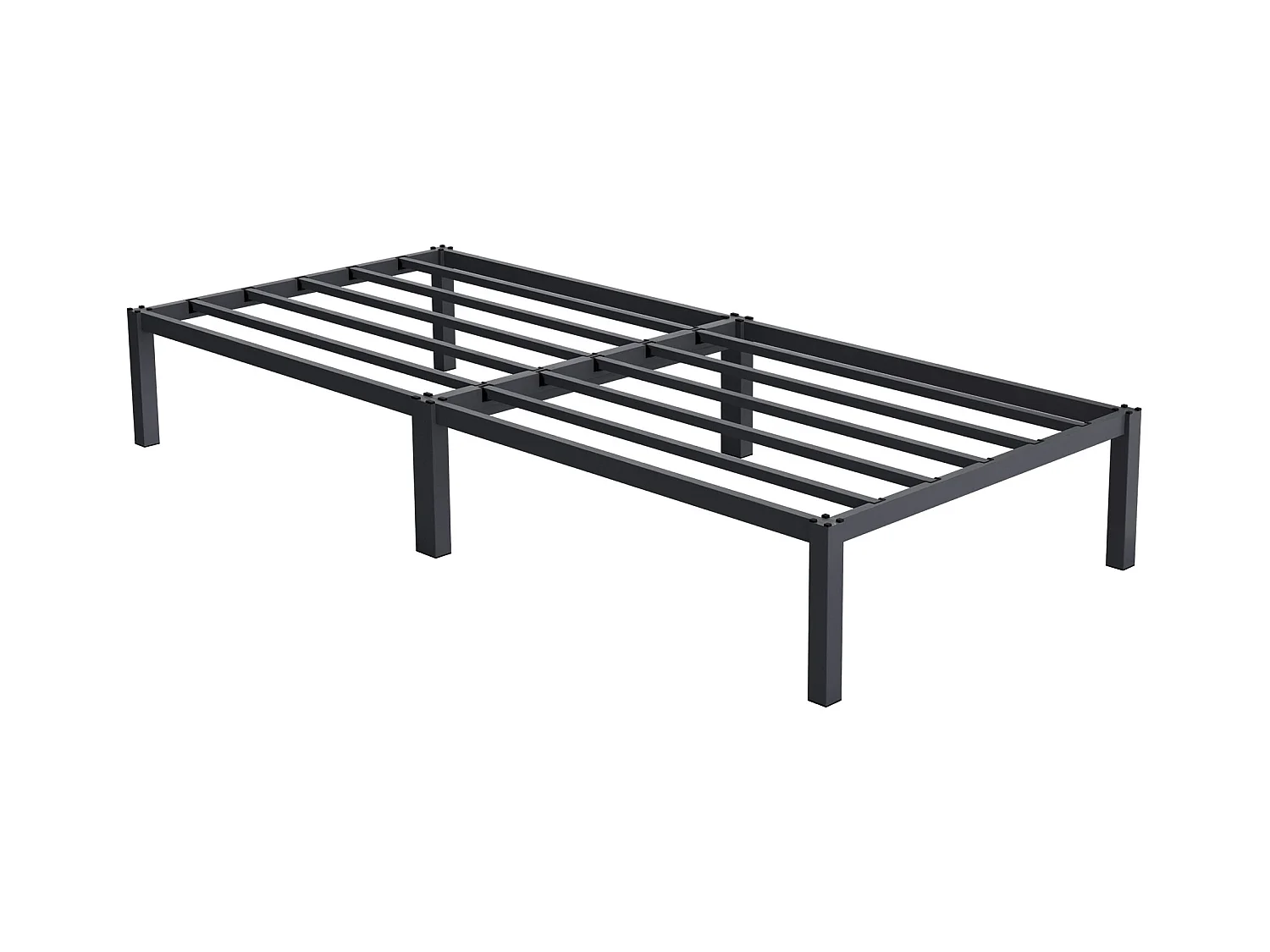 Cadre de lit en acier sommier à lattes anthracite 90 x 200 cm ML-DESIGN