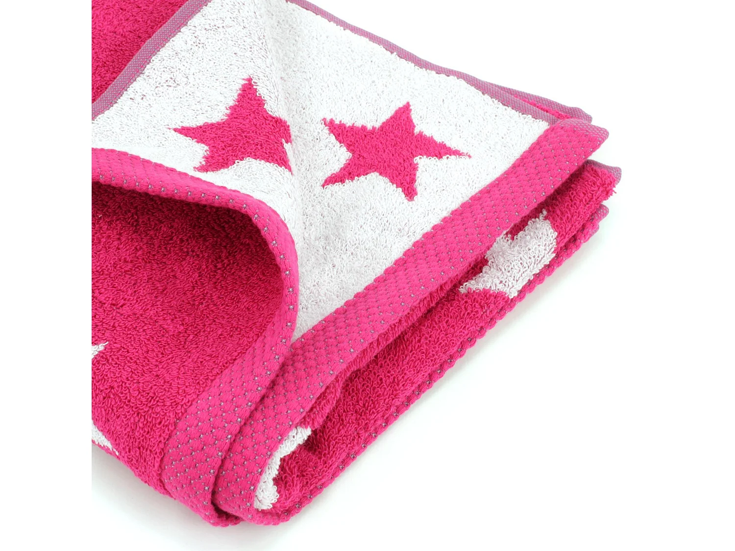 Serviette de toilette 50x100 cm coton 480 g/m2 STARS Rose