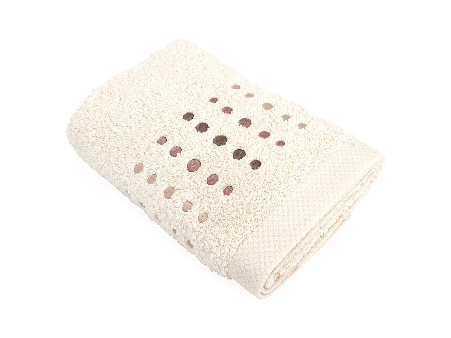 Serviette de toilette 50x100 cm coton 550 g/m2 PURE POINTS Beige