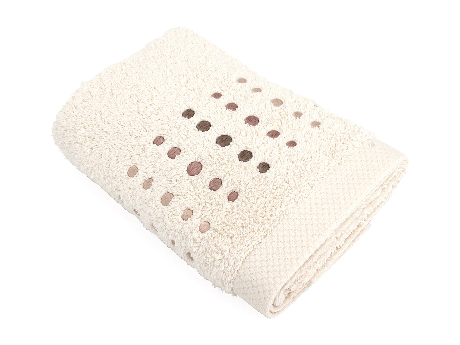 Serviette de toilette 50x100 cm coton 550 g/m2 PURE POINTS Beige