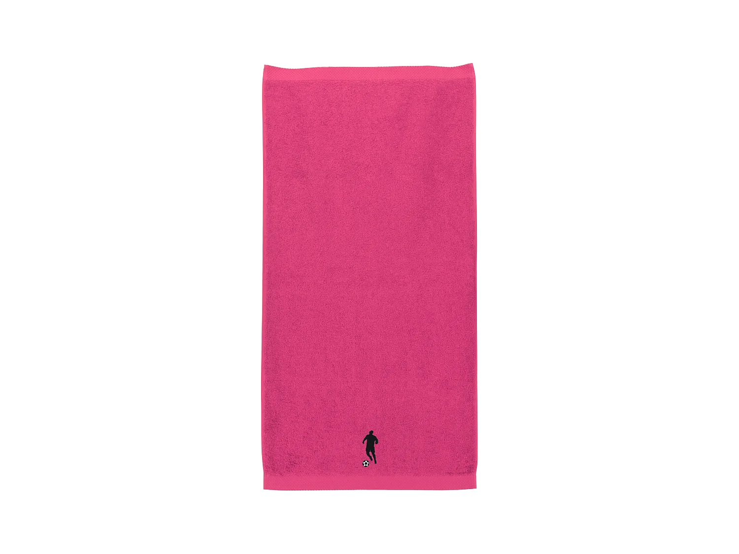 Serviette de toilette 50x100 cm coton 550 g/m2 PURE FOOTBALL Rose Fuchsia