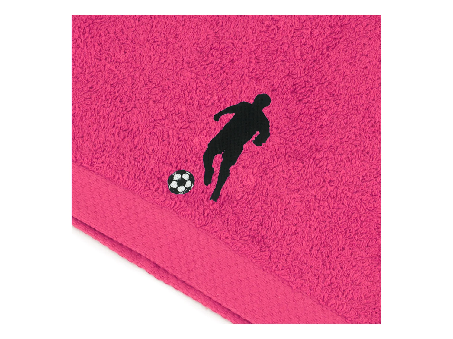 Serviette de toilette 50x100 cm coton 550 g/m2 PURE FOOTBALL Rose Fuchsia