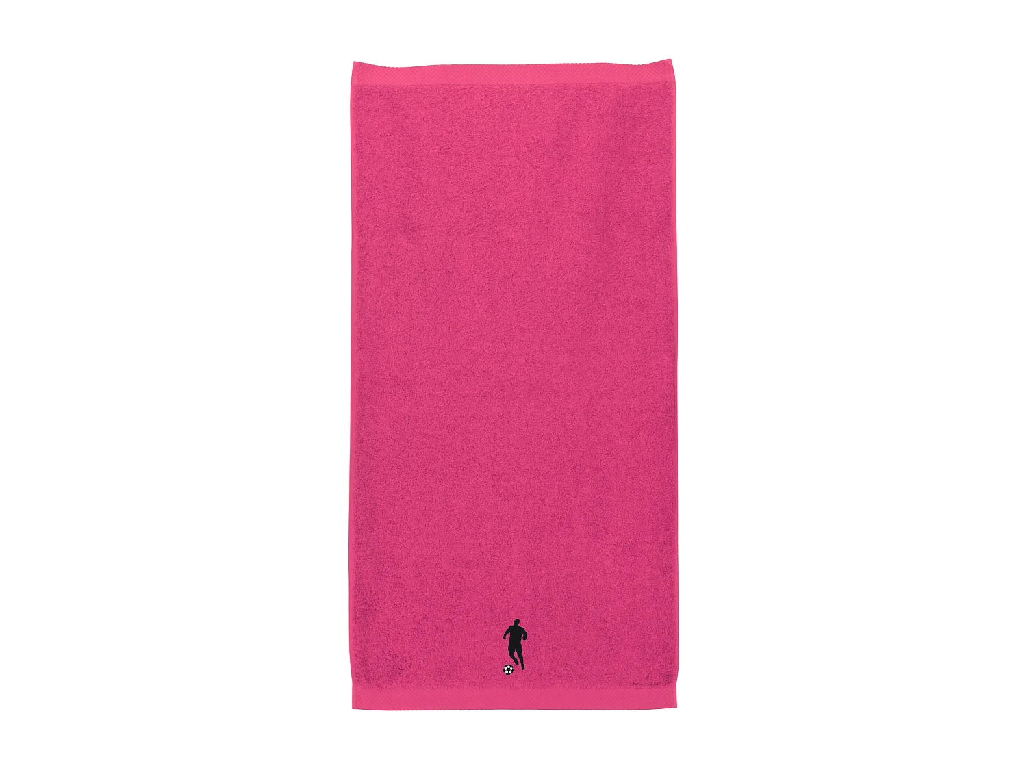 Serviette de toilette 50x100 cm coton 550 g/m2 PURE FOOTBALL Rose Fuchsia