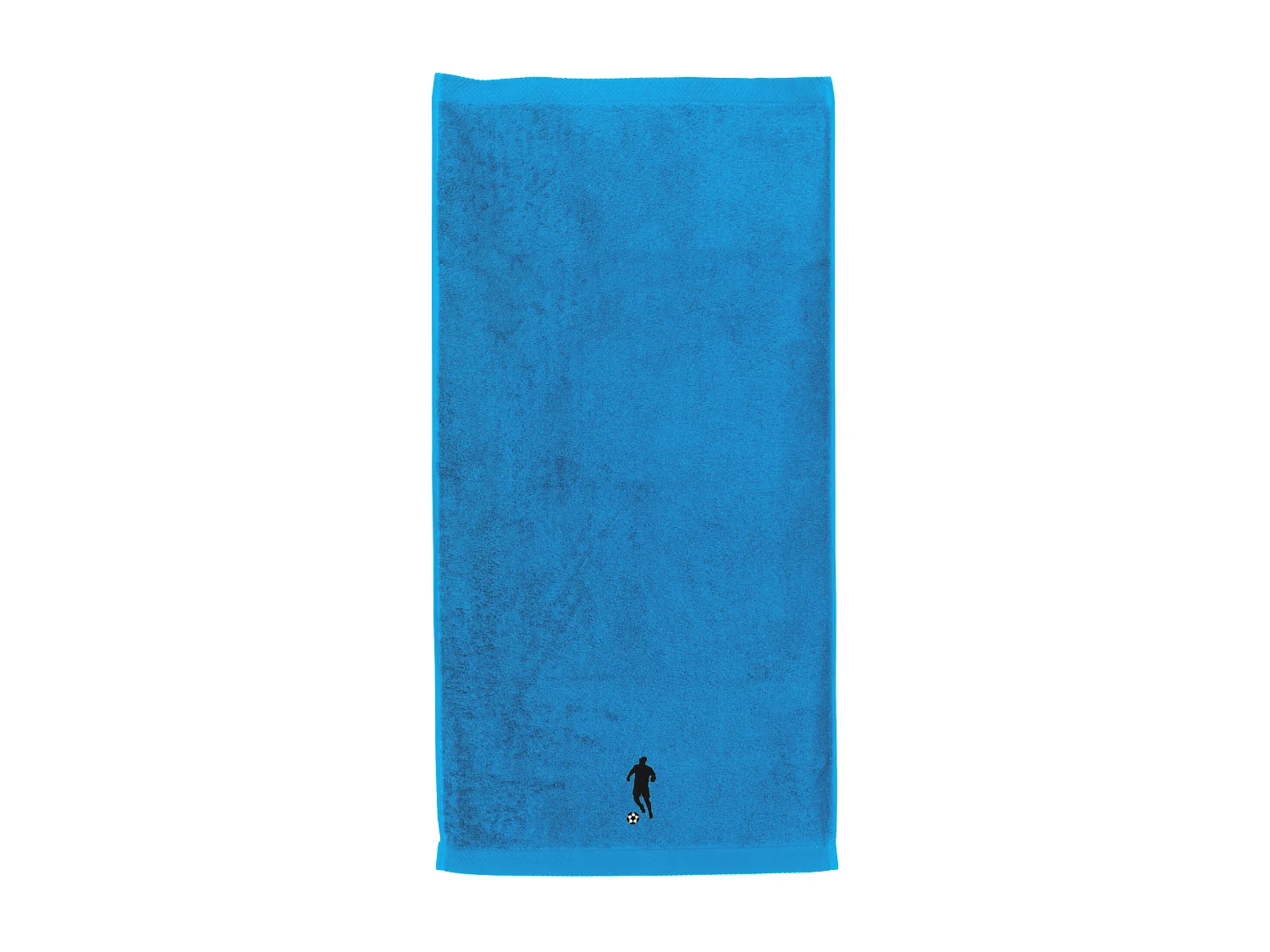 Serviette de toilette 50x100 cm coton 550 g/m2 PURE FOOTBALL Bleu Turquoise
