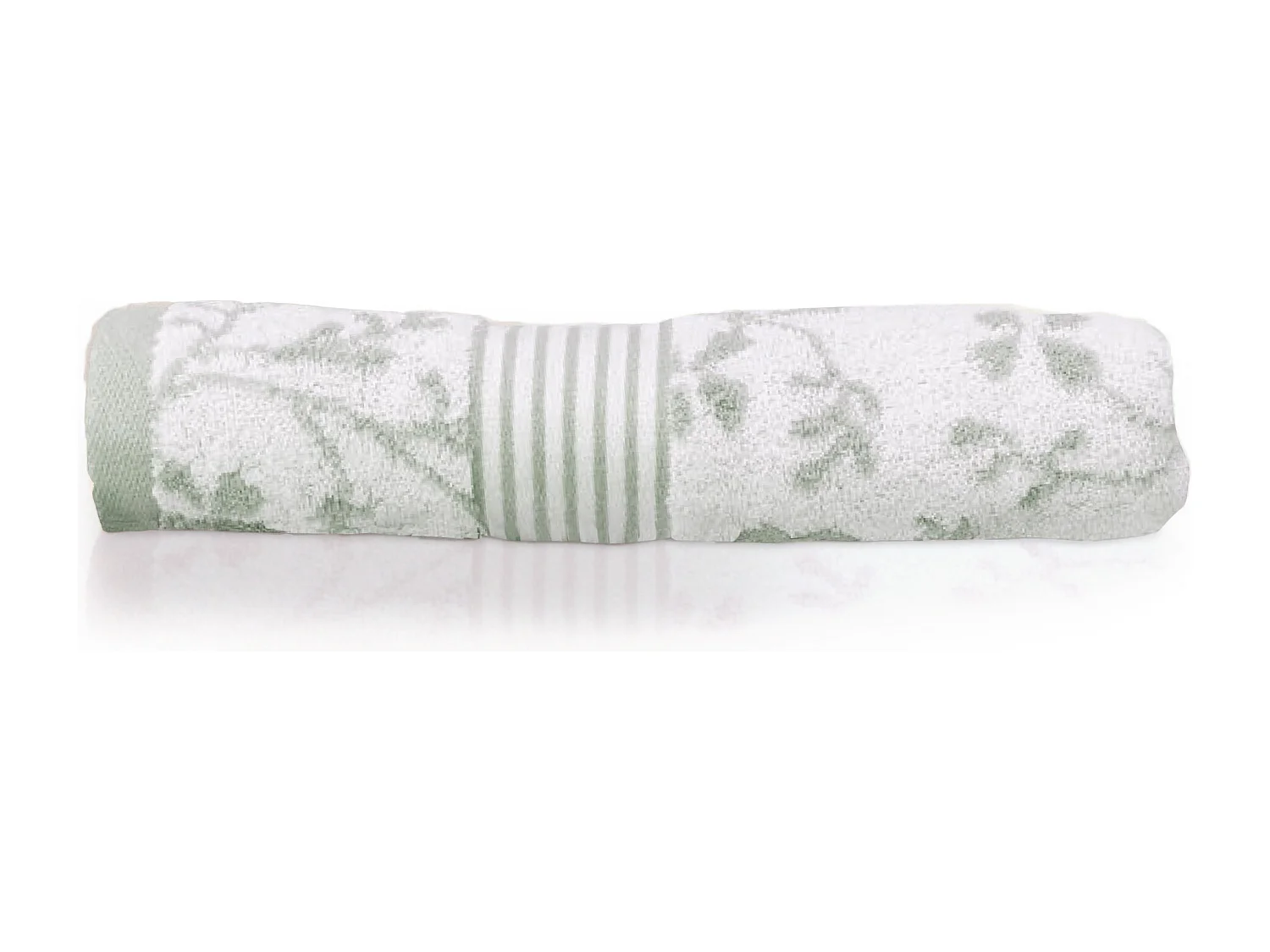 Parure de bain 5 pièces VINTAGE FLORAL Vert Gris 550 g/m2
