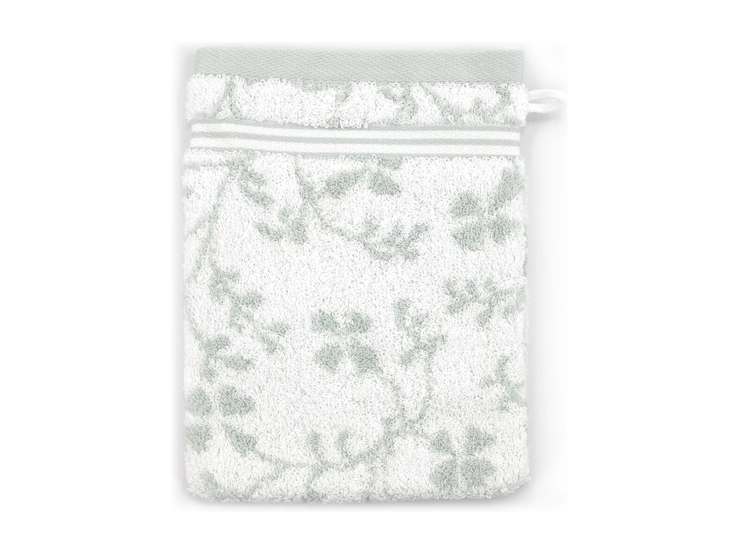 Parure de bain 5 pièces VINTAGE FLORAL Vert Gris 550 g/m2