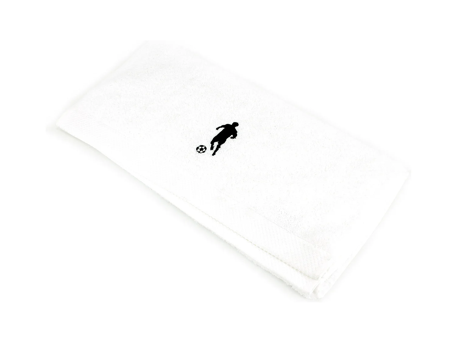 Serviette de toilette 50x100 cm coton 550 g/m2 PURE FOOTBALL Blanc