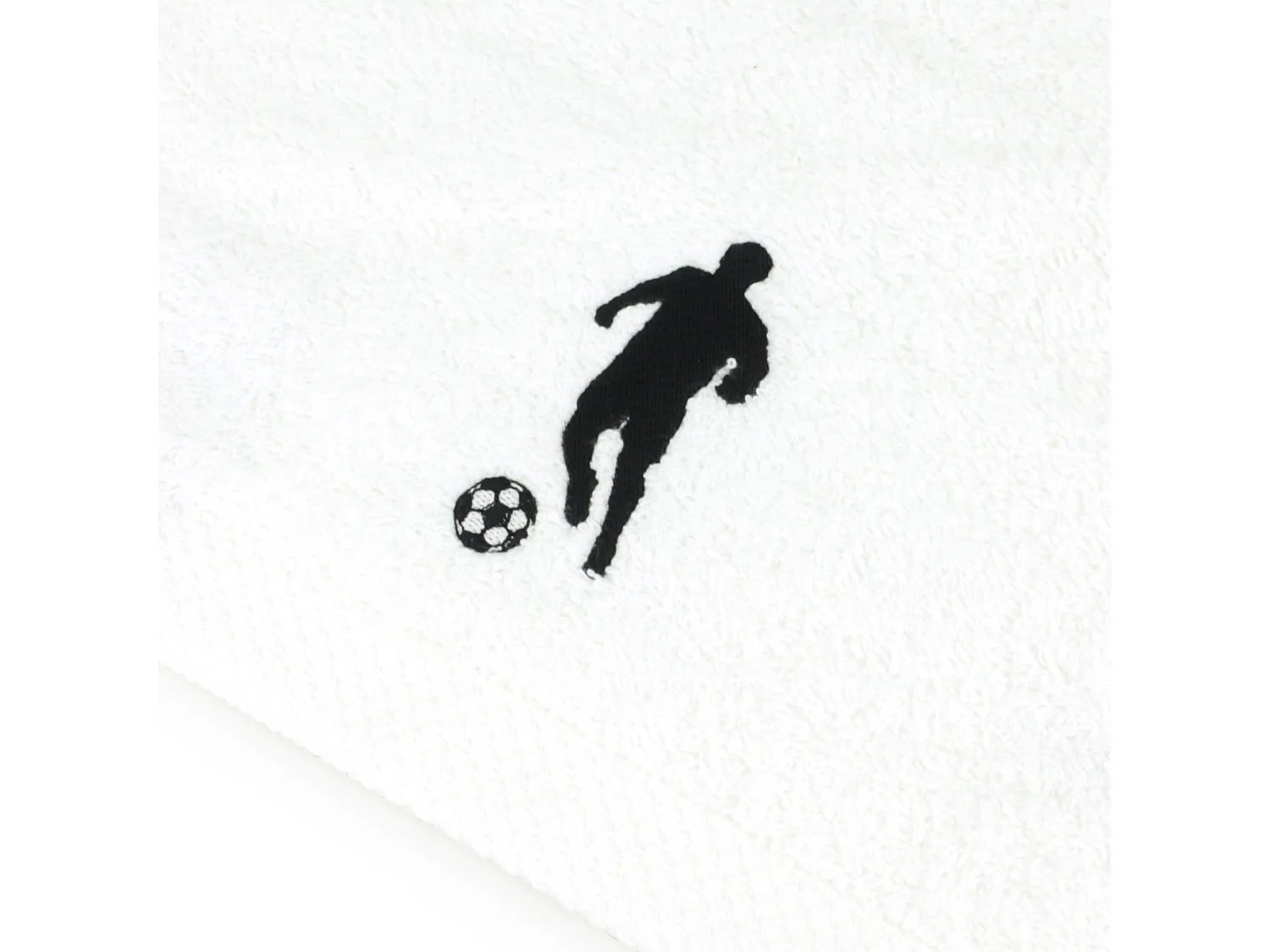 Serviette de toilette 50x100 cm coton 550 g/m2 PURE FOOTBALL Blanc
