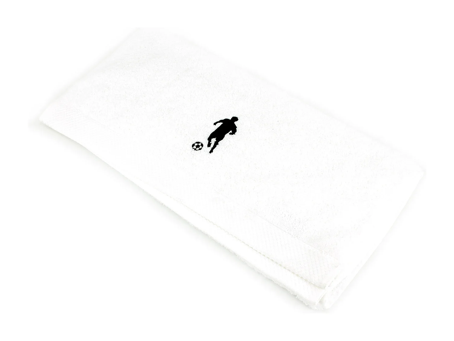 Serviette de toilette 50x100 cm coton 550 g/m2 PURE FOOTBALL Blanc