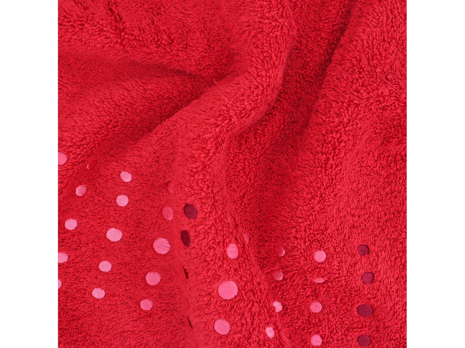 Serviette de toilette 50x100 cm coton 550 g/m2 PURE POINTS Rouge