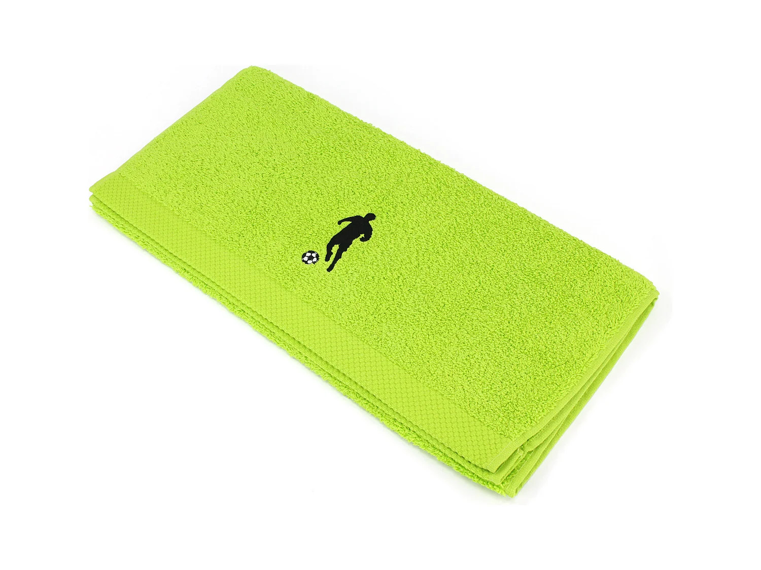 Serviette de toilette 50x100 cm coton 550 g/m2 PURE FOOTBALL Vert Pistache