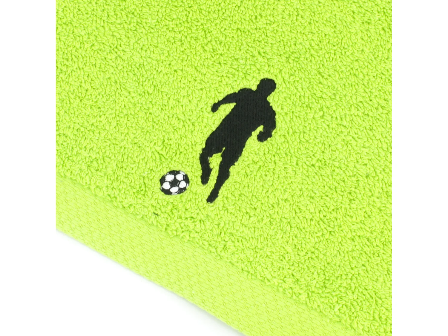 Serviette de toilette 50x100 cm coton 550 g/m2 PURE FOOTBALL Vert Pistache