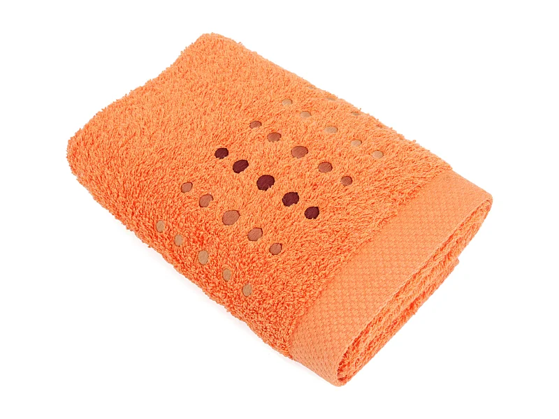 Serviette de toilette 50x100 cm coton 550 g/m2 PURE POINTS Orange Butane