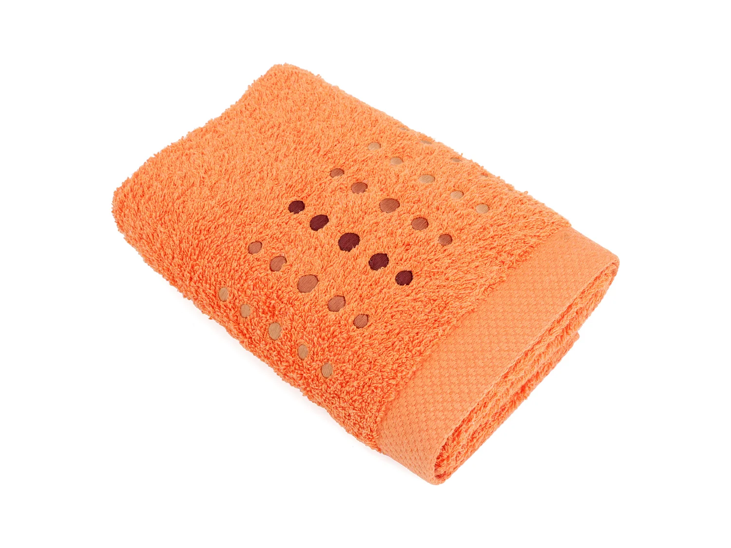Serviette de toilette 50x100 cm coton 550 g/m2 PURE POINTS Orange Butane