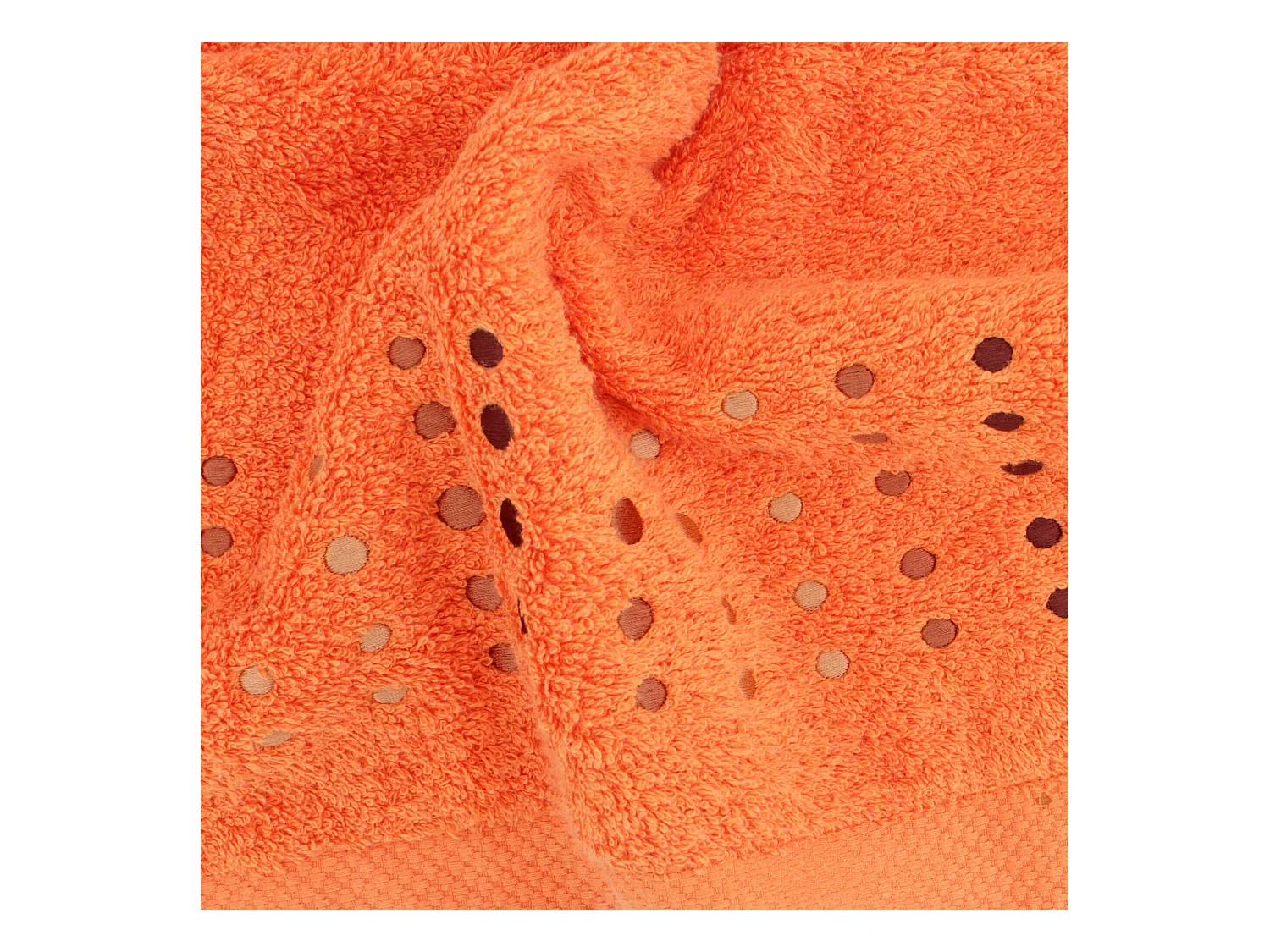 Serviette de toilette 50x100 cm coton 550 g/m2 PURE POINTS Orange Butane