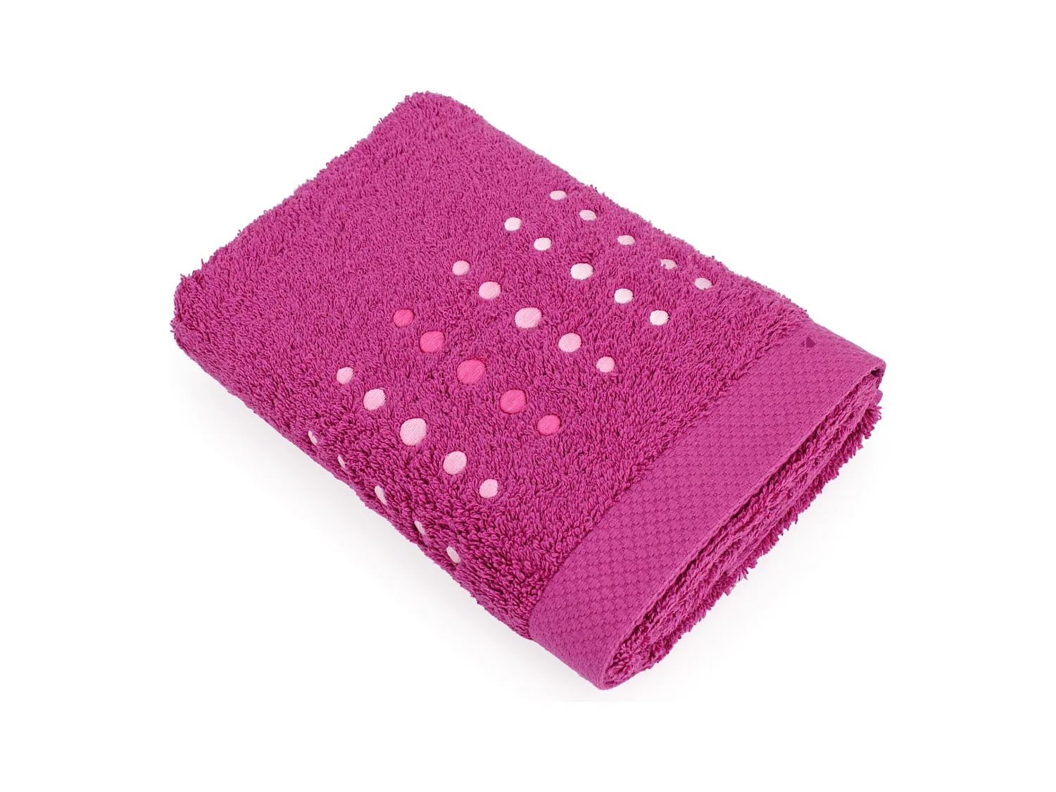 Serviette de toilette 50x100 cm coton 550 g/m2 PURE POINTS Violet Prune