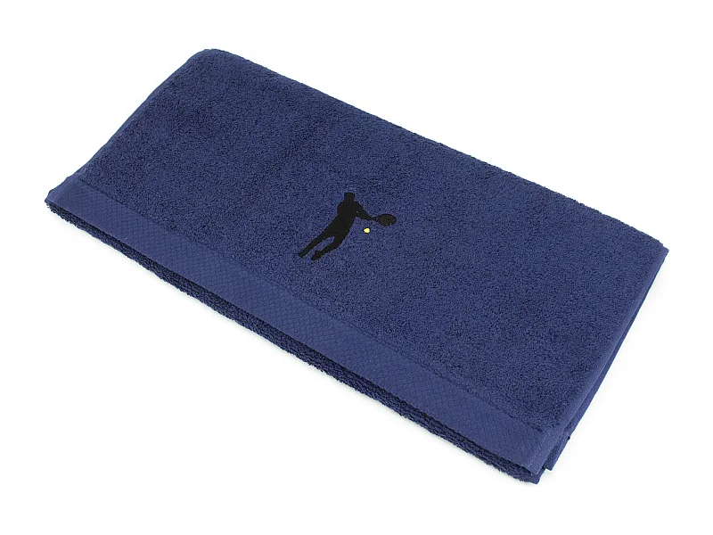Serviette De Toilette 50x100 Cm Linnea - Coton 550 G/m², Couleur Bleu Océan - Fabriquée Au Portugal