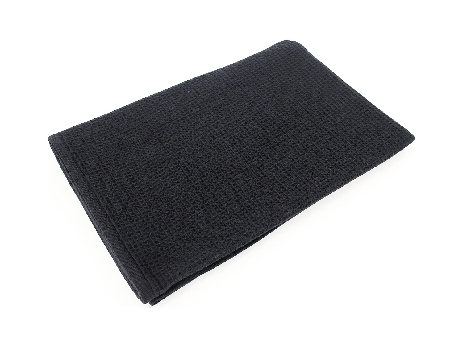 Drap de bain 90x160 cm nid d'abeille PURE WAFFLE 300 g/m² noir