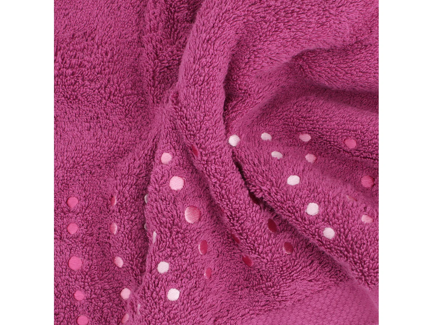 Drap de bain 100x150 cm coton 550 g/m2 PURE POINTS Violet Prune