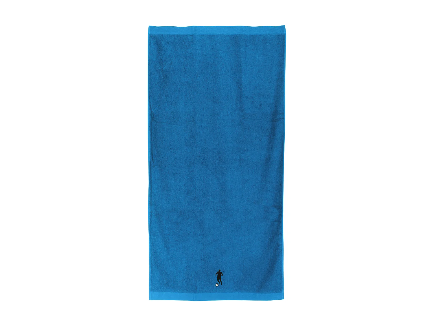 Drap de douche 70x140 cm coton 550 g/m2 PURE FOOTBALL Bleu Turquoise