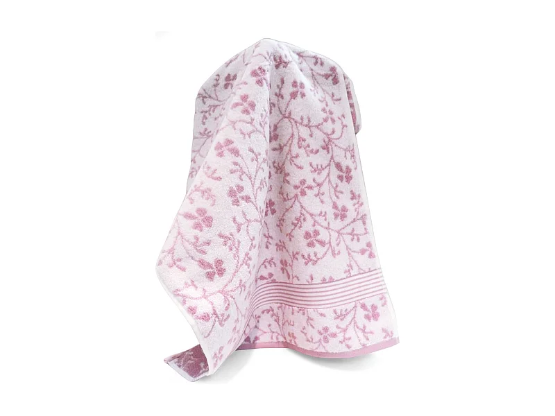 Drap de bain 100x150 cm VINTAGE FLORAL Rose 550 g/m2